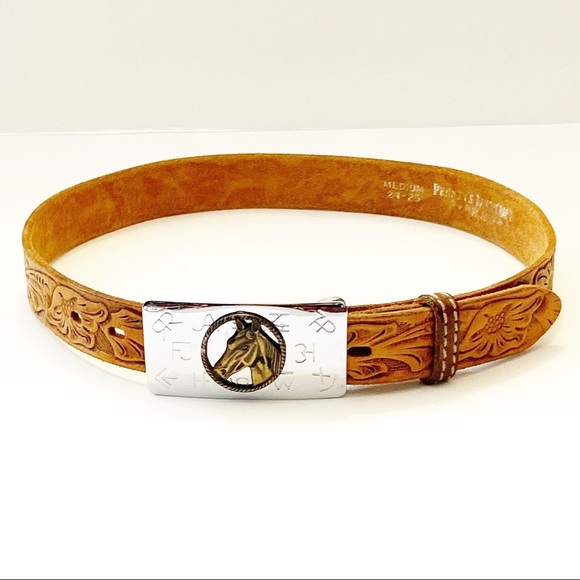 Vintage Penney’s Ranchcraft Tooled Leather Belt - Picture 3 of 6